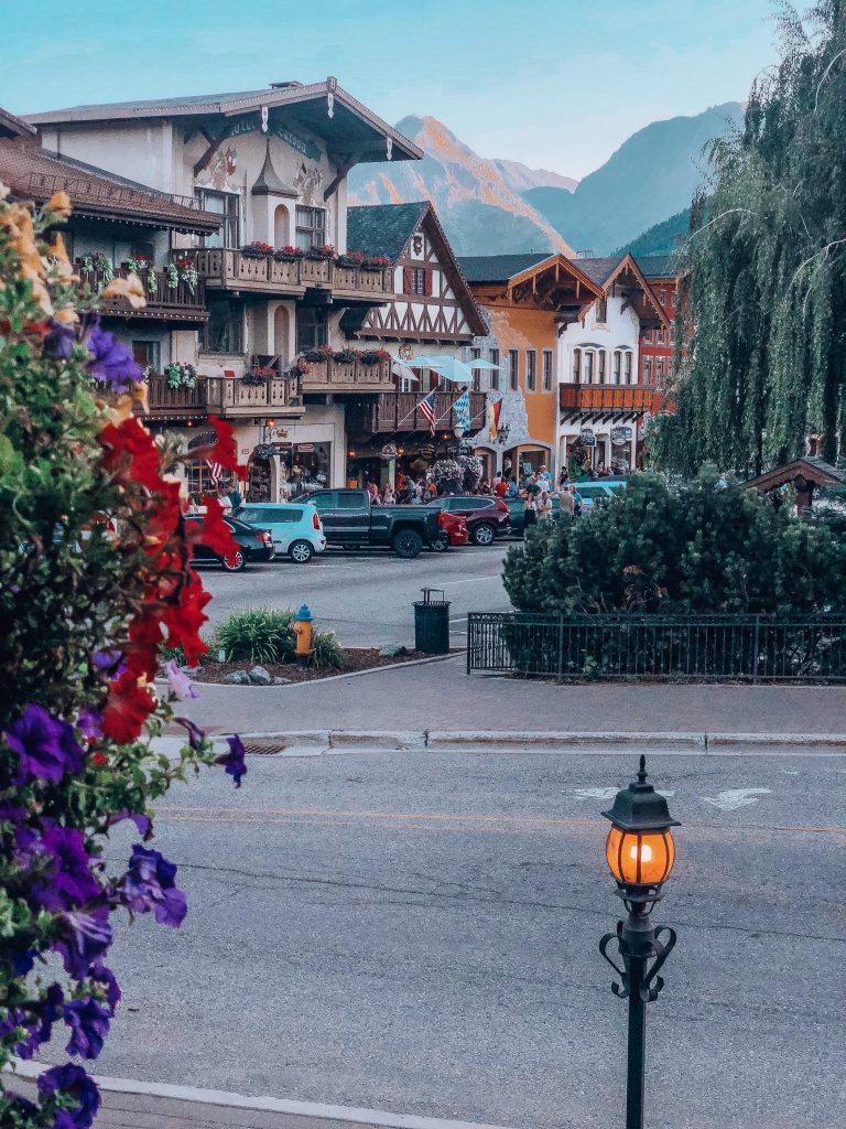 downtown leavenworth, washington. bavarian town, german architecture