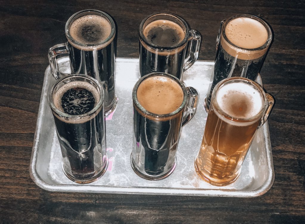 flight of 6 beers at stein leavenworth