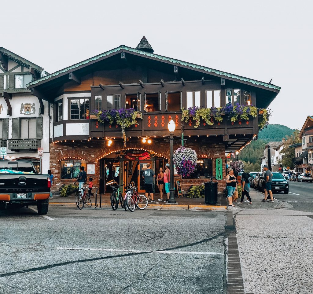 outside view of Stein Brewery in Leavenworth Washington