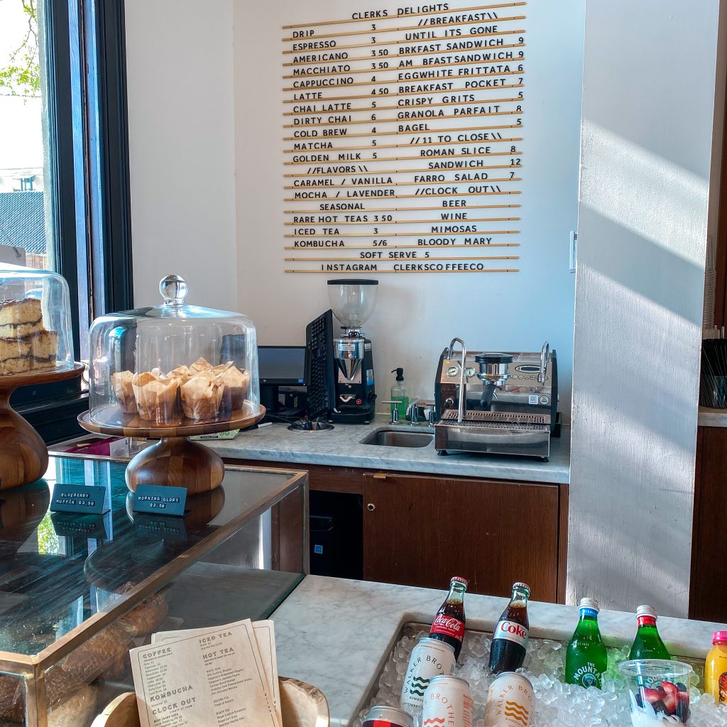The best place to stay in Charleston, SC. Hotel Emeline, Charleston, SC. Where to stay in Charleston, South Carolina. Clerks coffee shop, Charleston